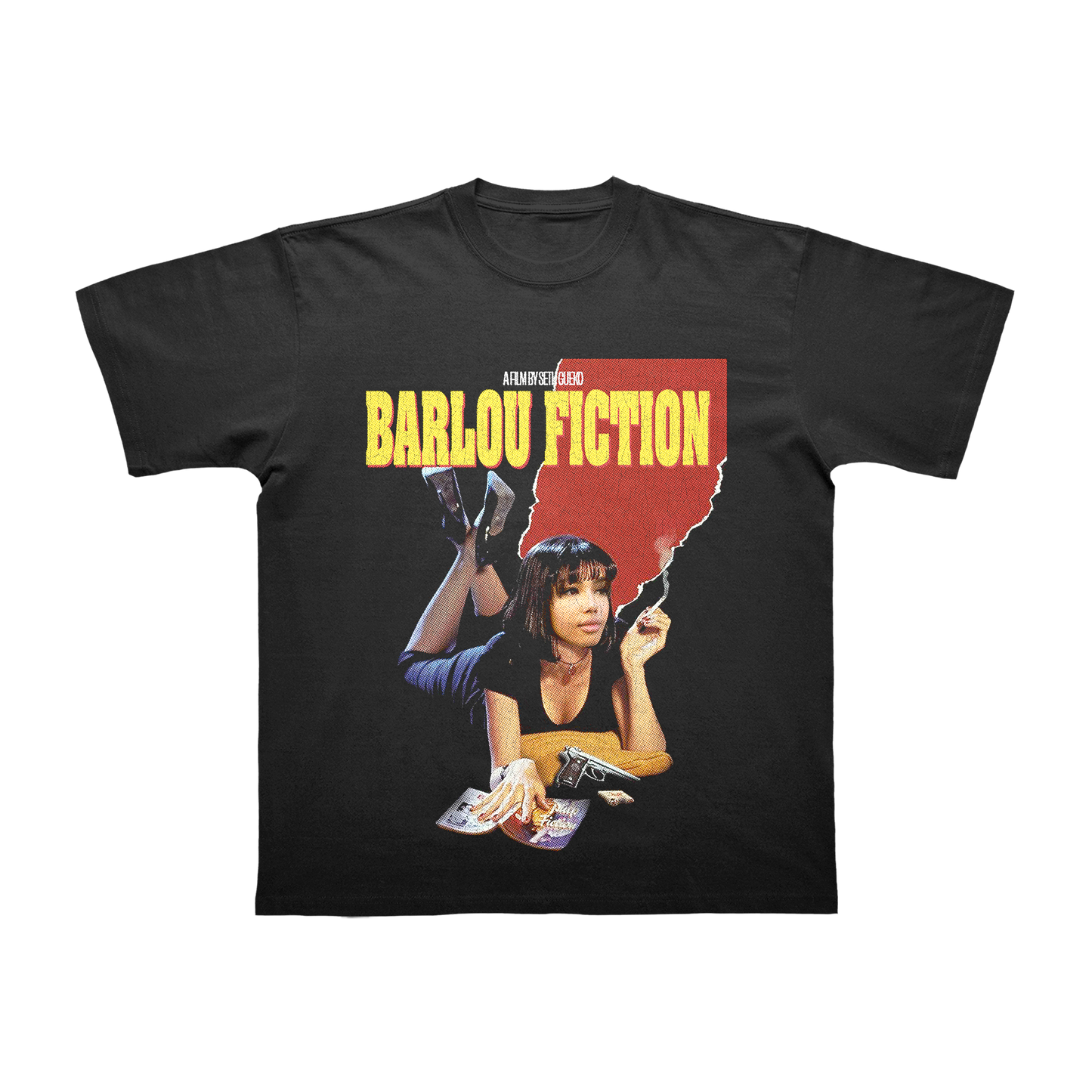 T-SHIRT MANCHES COURTES "MIA" - NOIR