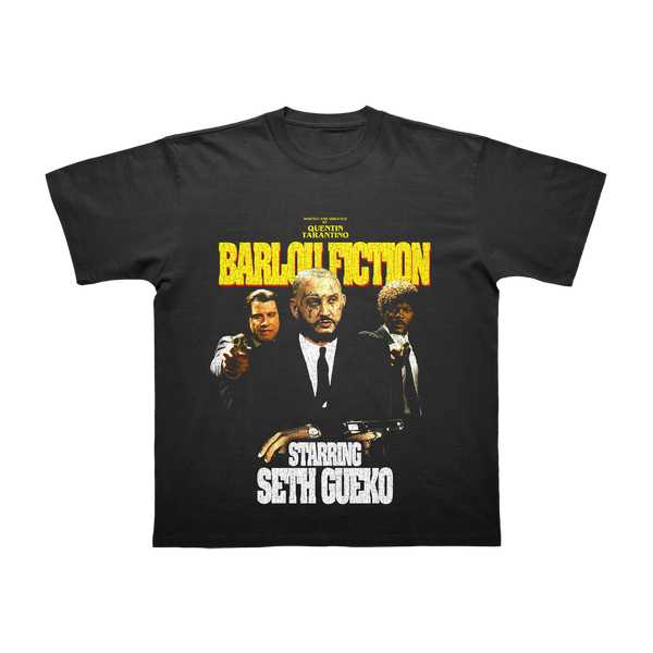 T-SHIRT MANCHES COURTES "BARLOU FICTION" - NOIR