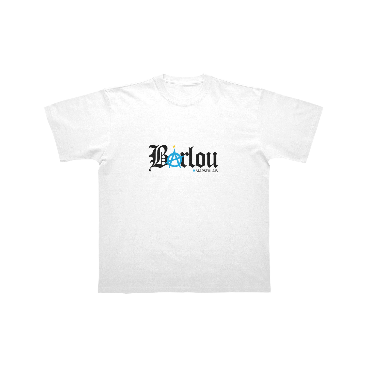 T-SHIRT MANCHES COURTES | "MARSEILLAIS" - Blanc