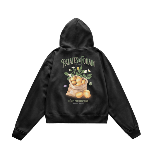 SWEAT-SHIRT CAPUCHE | "PATATE DE FORAIN" - NOIR