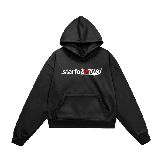 SWEAT-SHIRT CAPUCHE | "STARFO" - NOIR