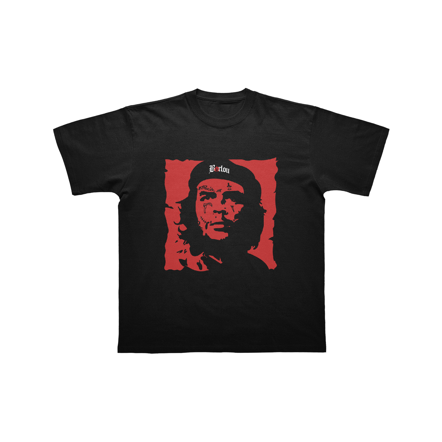 T-SHIRT MANCHES COURTES "CHE GUEBARLOU" - NOIR