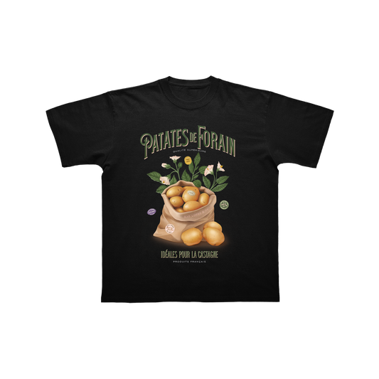 T-SHIRT MANCHES COURTES | "PATATE DE FORAIN" - NOIR