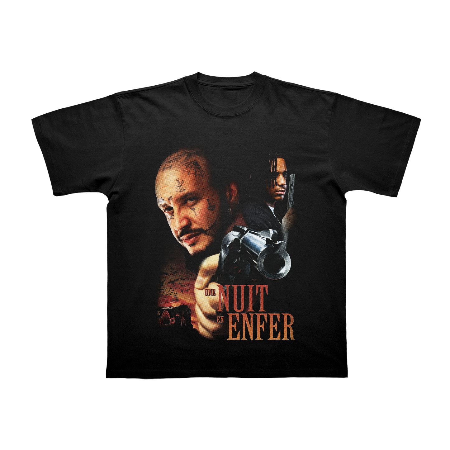 T-SHIRT MANCHES COURTES | "ENFER" - Noir