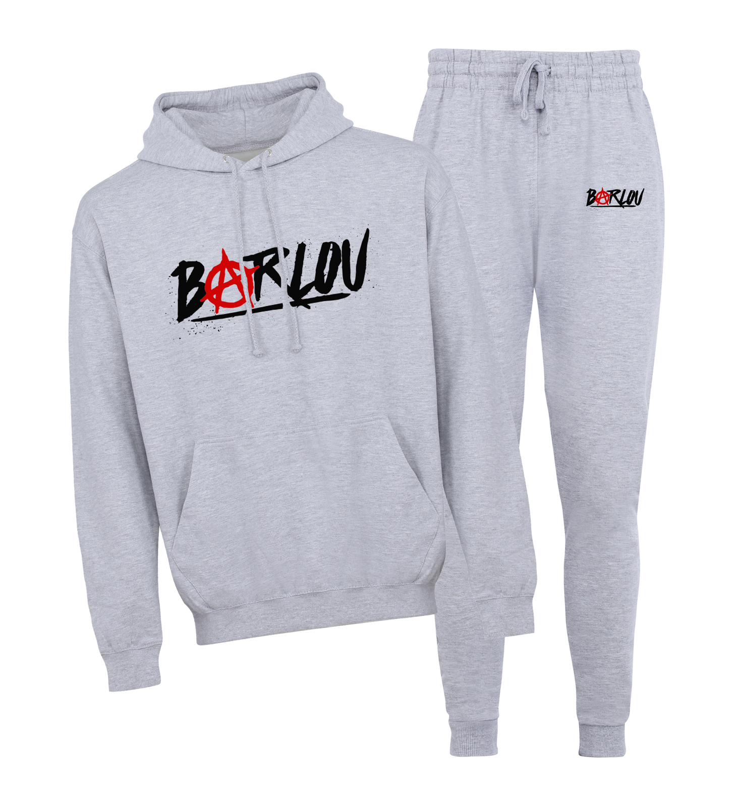 ENSEMBLE CAPUCHE | "BARLOU" - Gris chiné/Noir