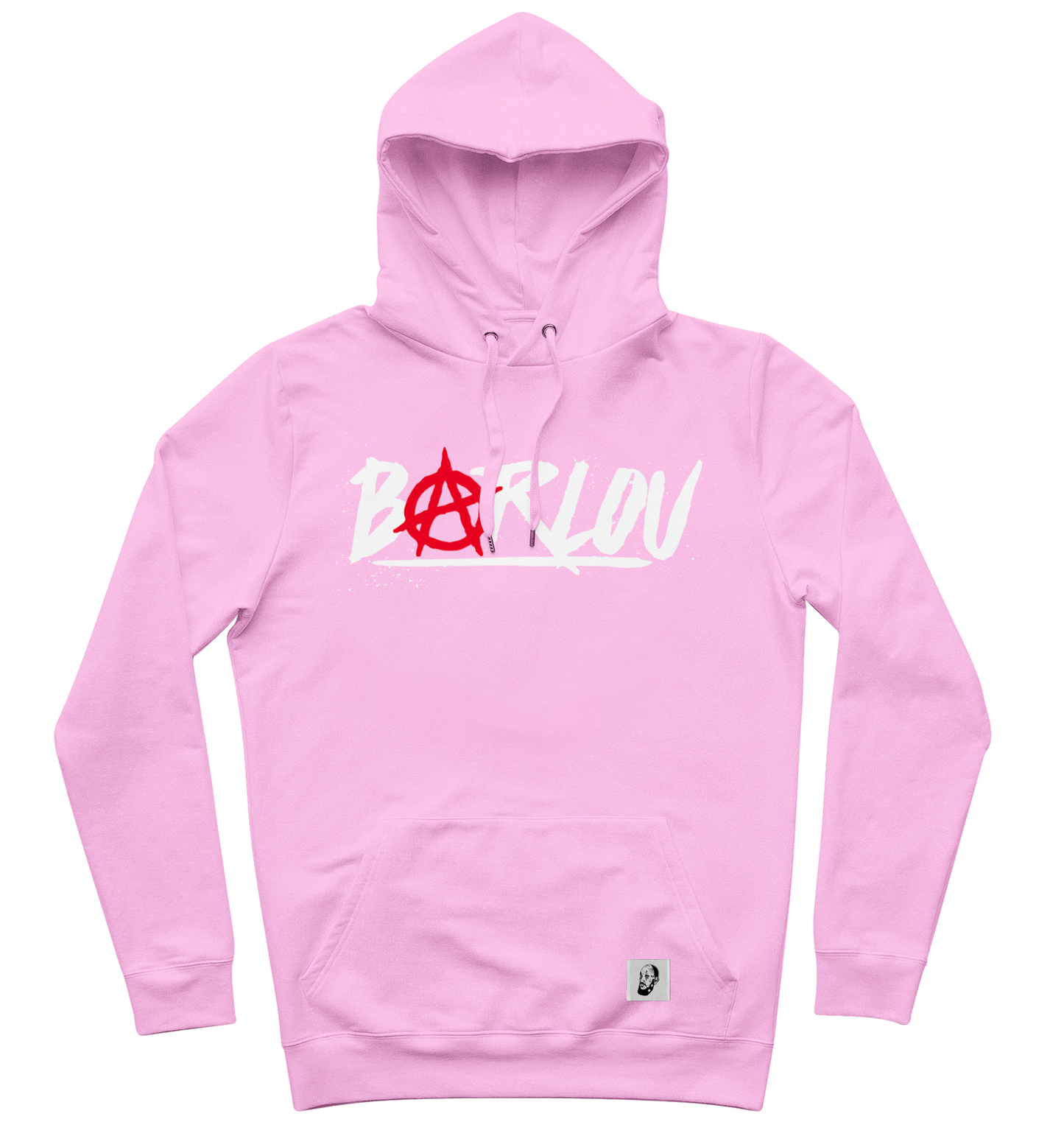 SWEAT-SHIRT CAPUCHE | "BARLOU" - Rose/blanc