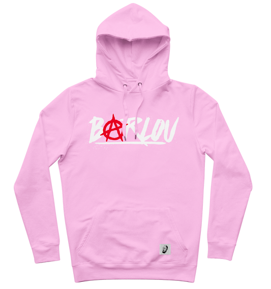 SWEAT-SHIRT CAPUCHE | "BARLOU" - Rose/blanc