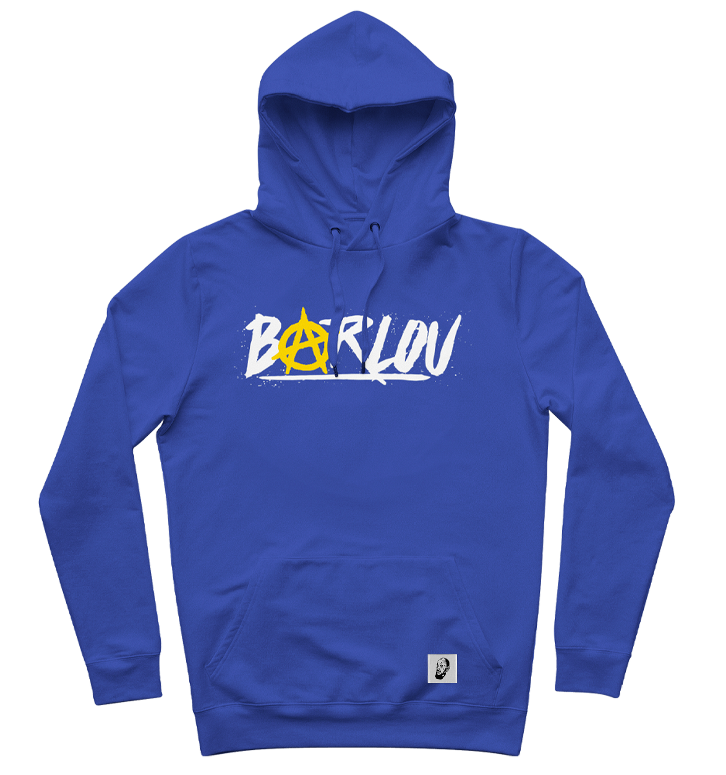 SWEAT-SHIRT CAPUCHE | "BARLOU" - Bleu Royal/Blanc/Jaune