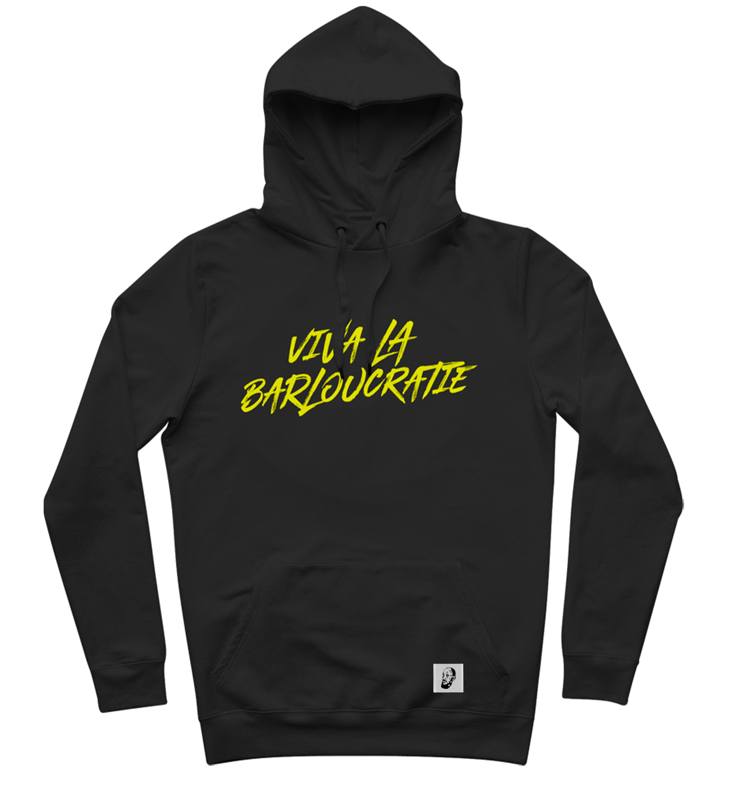 SWEAT-SHIRT CAPUCHE | "VLB" - Noir/Jaune