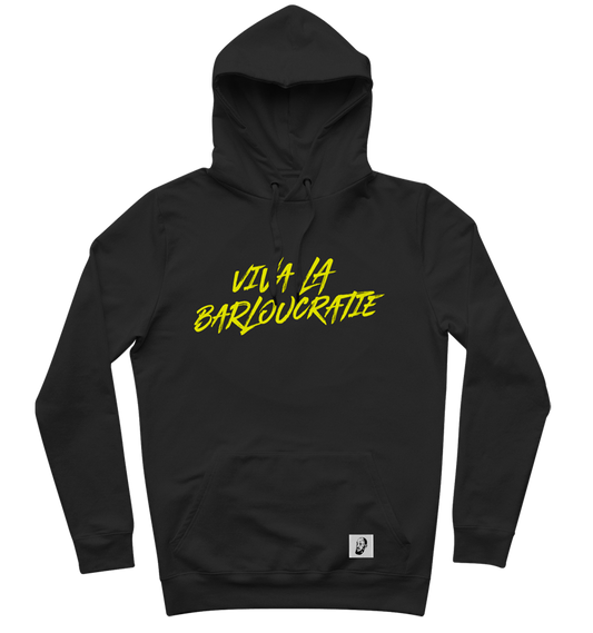 SWEAT-SHIRT CAPUCHE | "VLB" - Noir/Jaune