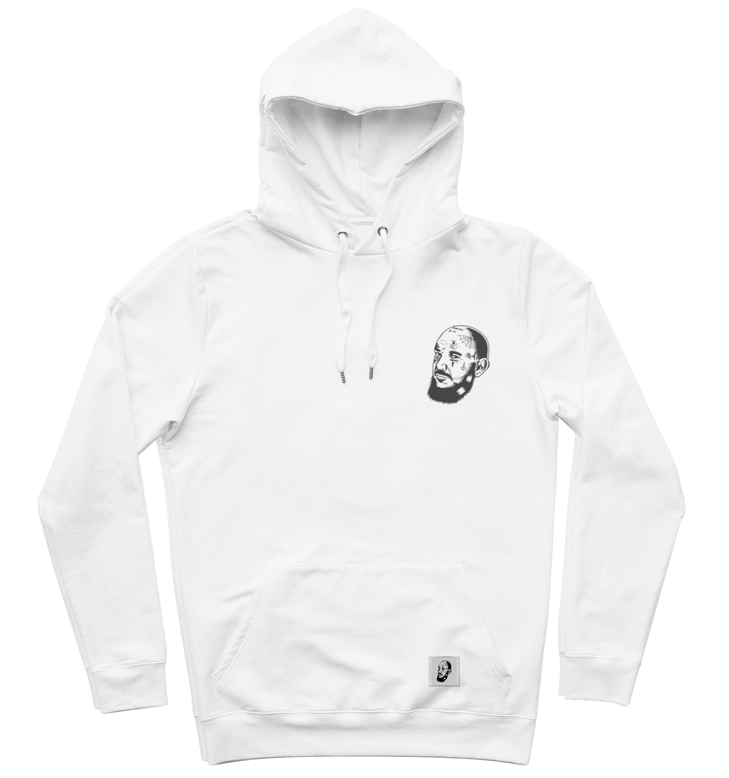 SWEAT-SHIRT CAPUCHE | "FACE" - Blanc