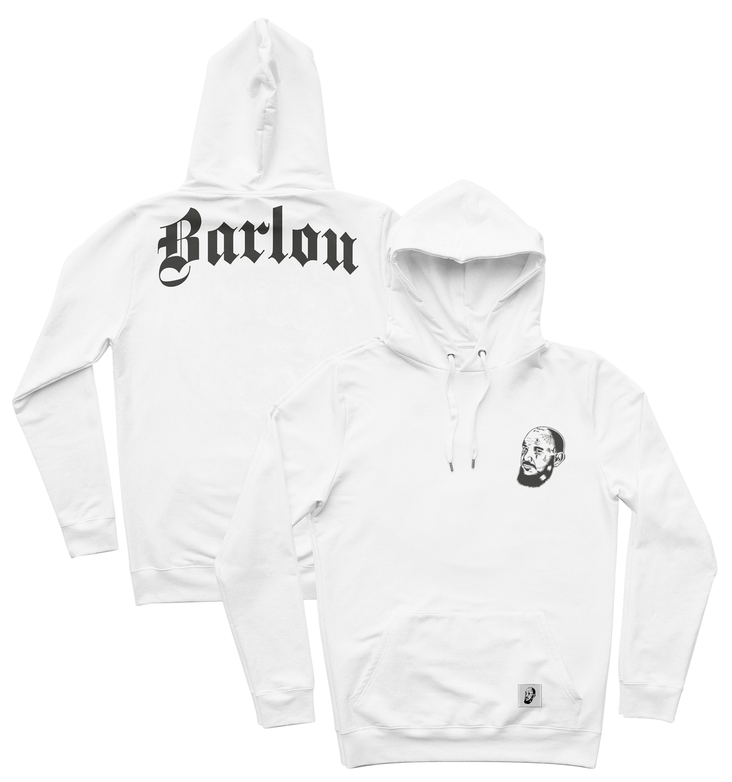 SWEAT-SHIRT CAPUCHE | "FACE" - Blanc