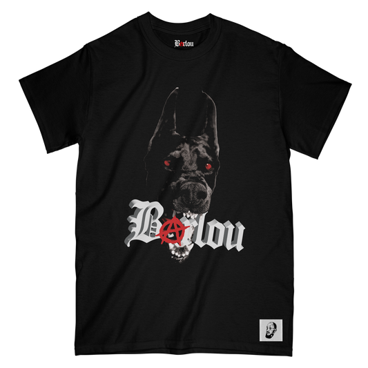 T-SHIRT MANCHES COURTES "DOBERMANN" - Noir