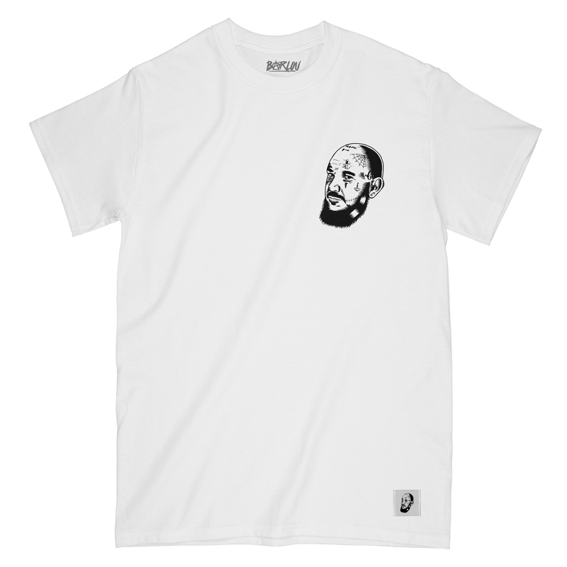 T-SHIRT MANCHES COURTES | "FACE" - Blanc