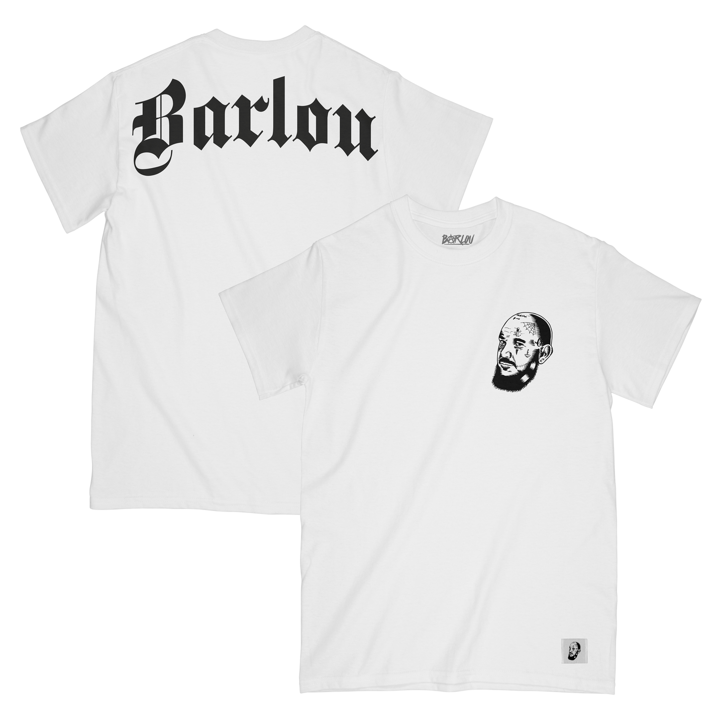 T-SHIRT MANCHES COURTES | "FACE" - Blanc