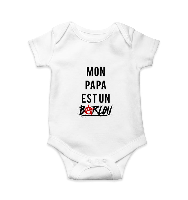 BODY | "MON PAPA EST UN BARLOU" - Blanc